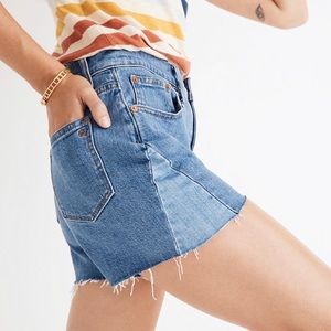 Madewell High-Rise Denim Shorts: Pieced Edition